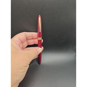 VTG Sheaffer Fountain Pen Red Burgundy 14k Yellow Gold Nib Not Tested Restoratio